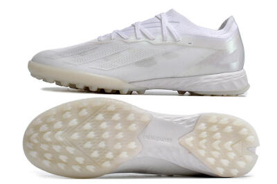Adidas X Crazyfast.1 TF Artificial Turf Soccer Shoes - White/Silver