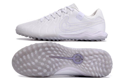 Nike Tiempo Legend 10 TF Artificial Turf Soccer Shoes - White/Blue