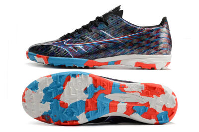 Mizuno Alpha Made in Japan TF Artificial Turf Soccer Shoes - Black/Red/Blue