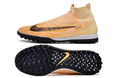 Nike Phantom GX Elite DF Link TF Artificial Turf Soccer Shoes - Yellow/Black/Pink