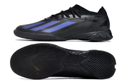 Adidas X Crazyfast.1 IC Indoor & Futsal Soccer Shoes - Black/Blue