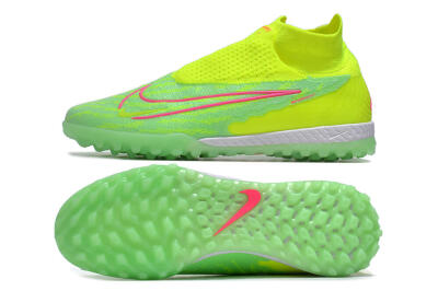 Nike Phantom GX Elite DF Link TF Artificial Turf Soccer Shoes - Green/Pink/White