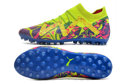 Puma Future Ultimate MG Multi Ground Soccer Cleats - Yellow/Pink/Blue
