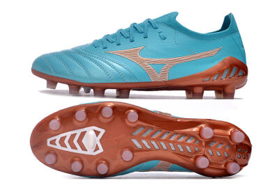 Mizuno Morelia Neo 3 Made in Japan FG Firm Ground Soccer Cleats - Blue/Brown