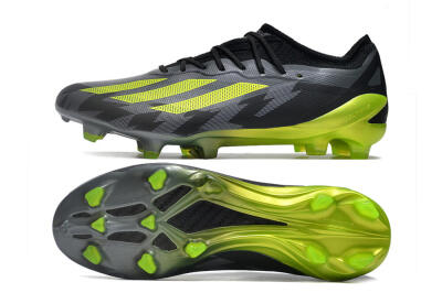 Adidas x Crazyfast.1 FG Firm Ground Soccer Cleats - Black/Green