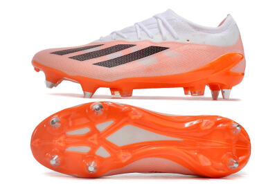 Adidas X Crazyfast.1 SG Soft Ground Soccer Cleats - White/Orange/Black
