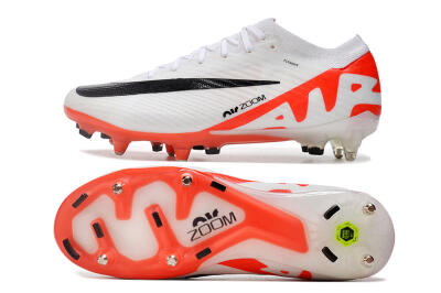 Nike Air Zoom Mercurial Vapor 15 Elite SG Soft Ground Soccer Cleats - White/Black/Red
