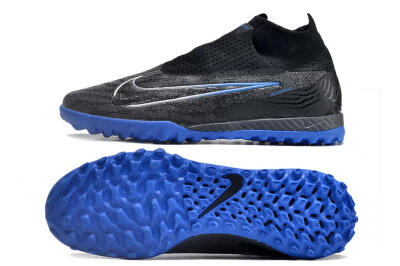 Nike Phantom GX Elite DF Link TF Artificial Turf Soccer Shoes - Grey/Black/Blue