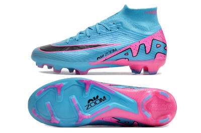 Nike Air Zoom Mercurial Superfly 9 Elite FG Firm Ground Soccer Cleats - Blue/Pink/Black