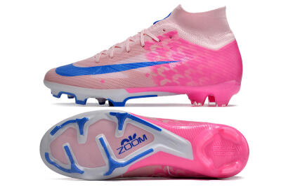 Nike Air Zoom Mercurial Superfly 9 Elite FG Firm Ground Soccer Cleats - Pink/Blue/White