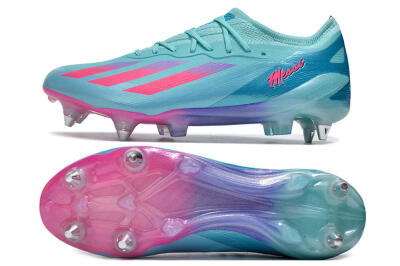 Adidas X Crazyfast.1 SG Soft Ground Soccer Cleats - Jade/Pink/Purple