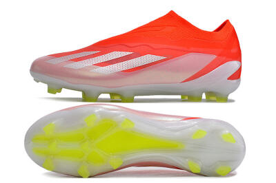 Adidas X Crazyfast+ Laceless FG Firm Ground Soccer Cleats - Red/White/Yellow