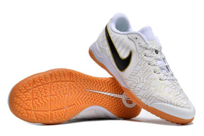 Nike Tiempo Legend 10 Pro IC Indoor & Futsal Soccer Shoes - White/Gold/Black