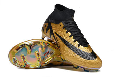 Nike Air Zoom Mercurial Superfly 9 Elite FG Firm Ground Soccer Cleats - Gold/Black