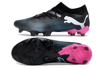 Puma Future Ultimate FG Firm Ground Soccer Cleats - Black/Blue/White/Pink