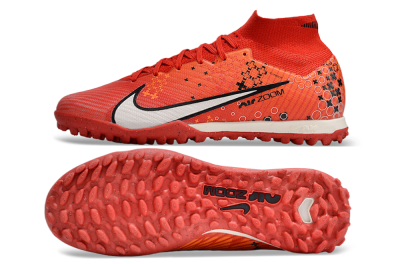 Nike Air Zoom Mercurial Superfly 9 Elite TF Artificial Turf Soccer Shoes - Red/White/Black