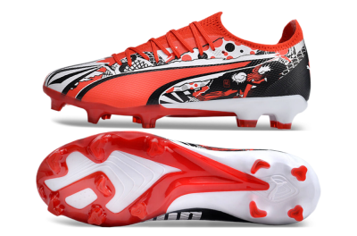 Puma Ultra Ultimate FG Firm Ground Soccer Cleats - Red/White/Black
