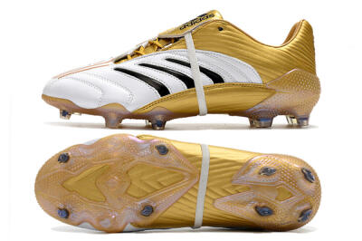 Adidas Predator Absolute 20 FG Firm Ground Soccer Cleats - White/Gold/Black