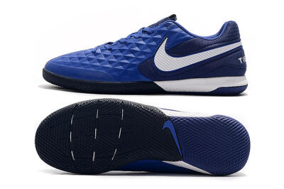 NIke Tiempo Lunar Legend 8 Pro IC Indoor & Futsal Soccer Shoes - Blue/White