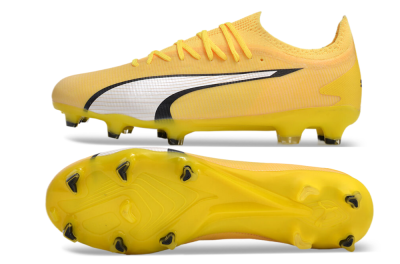 Puma Ultra Ultimate FG Firm Ground Soccer Cleats - Yellow/White/Black