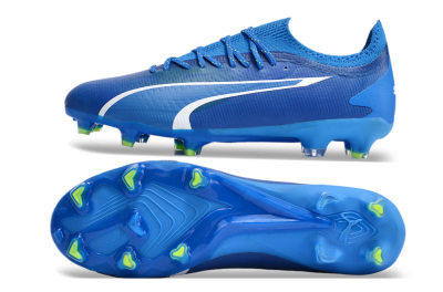 Puma Ultra Ultimate FG Firm Ground Soccer Cleats - Blue/White/Yellow