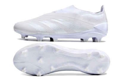 Adidas Predator Accuracy+ FG Firm Ground Soccer Cleats - White/White