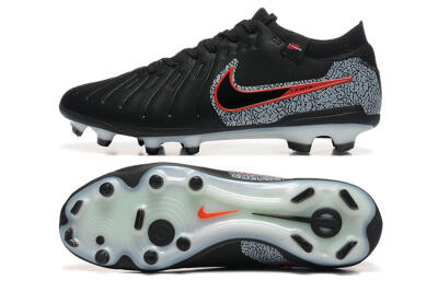 Nike Tiempo Legend 10 Elite FG Firm Ground Soccer Cleats - Black/Red/Grey