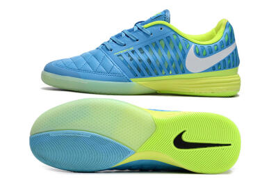Nike Lunar Gato 2 IC Indoor & Futsal Soccer Shoes - Jade/White/Yellow