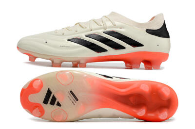 Adidas Copa Pure 2+ FG Firm Ground Soccer Cleats - Beige/Black/Red