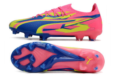 Puma Ultra Ultimate FG Firm Ground Soccer Cleats - Pink/Blue/Yellow