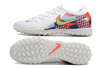 Nike Phantom Luna Elite NU TF Artificial Turf Soccer Shoes - White/Red/Yellow/Blue