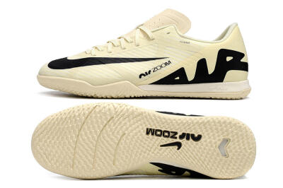 Nike Air Zoom Mercurial Vapor 15 Academy IC Indoor & Futsal Soccer Shoes - Beige/Black