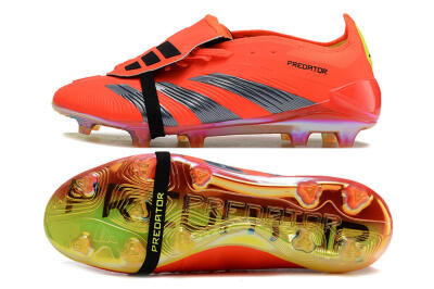 Adidas Predator Elite Foldover Tongue FG Firm Ground Soccer Cleats - Red/Black/Yellow