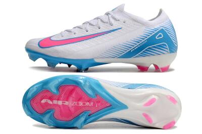 Nike Air Zoom Mercurial Vapor 16 Elite FG Firm Ground Soccer Cleats - White/Pink/Blue