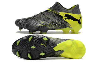 Puma Future 7 Ultimate FG Firm Ground Soccer Cleats - Grey/Yellow/Black