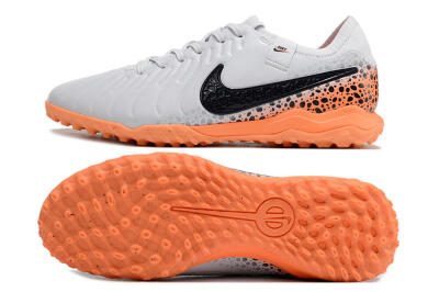 Nike Tiempo Legend 10 Pro TF Artificial Turf Soccer Shoes - White/Black/Orange