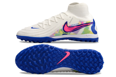 Nike Phantom GX 2 Luna Elite TF Artificial Turf Soccer Shoes - White/Blue/Pink