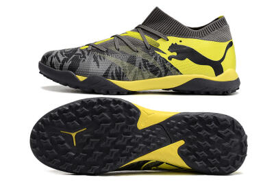 Puma Future Ultimate TF Artificial Turf Soccer Shoes - Black/Grey/Yellow