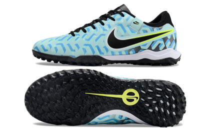 Nike Tiempo Legend 10 Pro TF Artificial Turf Soccer Shoes - Blue/Black/Yellow