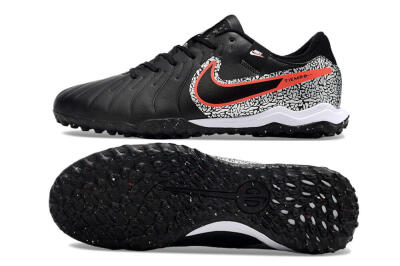 Nike Tiempo Legend 10 Pro TF Artificial Turf Soccer Shoes - Black/Silver/Red