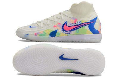Nike Phantom Luna Elite NU IC Indoor & Futsal Soccer Shoes - Beige/Blue/Yellow/Pink