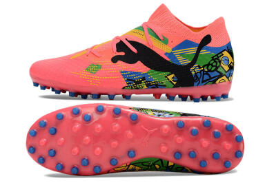 Puma Future Ultimate MG Multi Ground Soccer Cleats - Pink/Blue/Green/Yellow