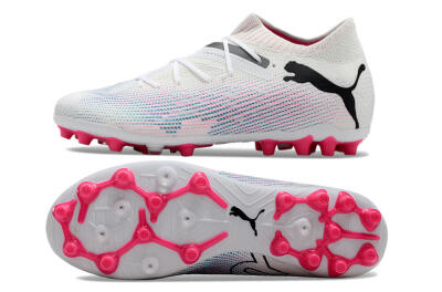 Puma Future Ultimate MG Multi Ground Soccer Cleats - White/Blue/Pink