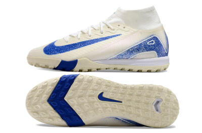 Nike Air Zoom Mercurial Superfly 10 Elite TF Artificial Turf Soccer Shoes - Beige/Blue
