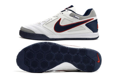 Supre x Nike SB Gato IC Indoor & Futsal Soccer Shoes - White/Black/Red/Blue