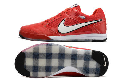 Supre x Nike SB Gato IC Indoor & Futsal Soccer Shoes - Red/White/Black