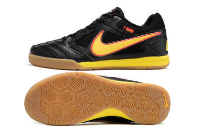 Supre x Nike SB Gato IC Indoor & Futsal Soccer Shoes - Black/Yellow/Red
