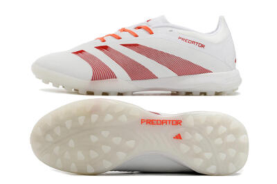 Adidas Predator 24 Elite TF Artificial Turf Soccer Shoes - White/Red