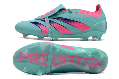 Adidas Predator Elite Foldover Tongue FG Firm Ground Soccer Cleats - Jade/Red/Pink