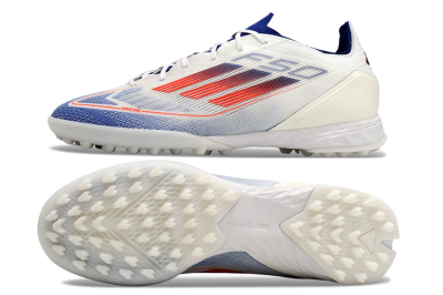 Adidas F50 Pro TF Artificial Turf Soccer Shoes - Blue/Red/Beige